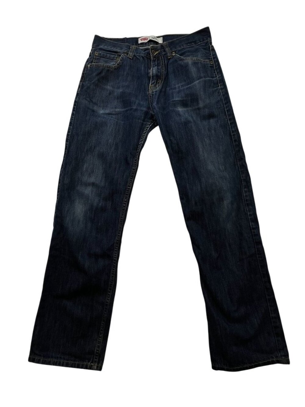 Levi's Boys Classic Dark Wash Denim Cotton 514 Straight Leg Jeans Size 18 Blue